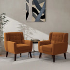 2 Set Modern Accent Chair Velvet Armchair