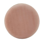 Round Upholstered Ottoman - Pink Velvet/Beige Linen - Single Seat