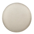 Round Upholstered Ottoman - Pink Velvet/Beige Linen - Single Seat