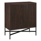 28" Wood Grain Accent Cabinet with Textured Doors - Storage Organizer