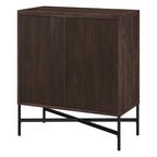 28" Wood Grain Accent Cabinet with Textured Doors - Storage Organizer