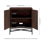 28" Wood Grain Accent Cabinet with Textured Doors - Storage Organizer