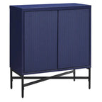 28" Wood Grain Accent Cabinet with Textured Doors - Storage Organizer