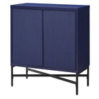 28" Wood Grain Accent Cabinet with Textured Doors - Storage Organizer