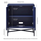28" Wood Grain Accent Cabinet with Textured Doors - Storage Organizer