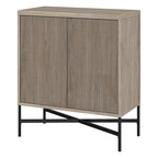28" Wood Grain Accent Cabinet with Textured Doors - Storage Organizer