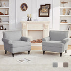 Modern Nailhead Accent Chair Arm Chairs Set of 2
