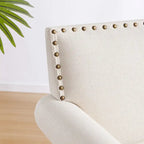 Modern Nailhead Accent Chair Arm Chairs Set of 2