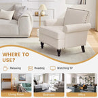 Modern Nailhead Accent Chair Arm Chairs Set of 2
