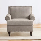 Modern Nailhead Accent Chair Arm Chairs Set of 2