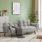 75.39 Sofa Bed, Convertible Sleeper Couch with Pillows, Foldable Loveseat Furniture for Living Room