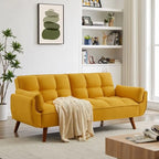 75.39 Sofa Bed, Convertible Sleeper Couch with Pillows, Foldable Loveseat Furniture for Living Room