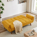 75.39 Sofa Bed, Convertible Sleeper Couch with Pillows, Foldable Loveseat Furniture for Living Room