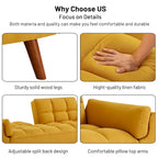 75.39 Sofa Bed, Convertible Sleeper Couch with Pillows, Foldable Loveseat Furniture for Living Room
