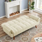 75.39 Sofa Bed, Convertible Sleeper Couch with Pillows, Foldable Loveseat Furniture for Living Room