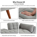 75.39 Sofa Bed, Convertible Sleeper Couch with Pillows, Foldable Loveseat Furniture for Living Room
