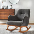 Grey Mid-Century Modern Rocking Chair - Single Seat