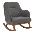 Grey Mid-Century Modern Rocking Chair - Single Seat