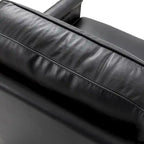 Genuine Leather 360 Swivel Armchair with Nailhead Trims