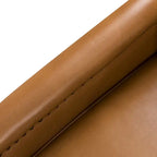 Genuine Leather 360 Swivel Armchair with Nailhead Trims