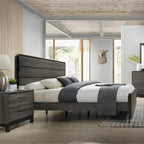 Grey Wood Queen Bedroom Set - 5 Piece