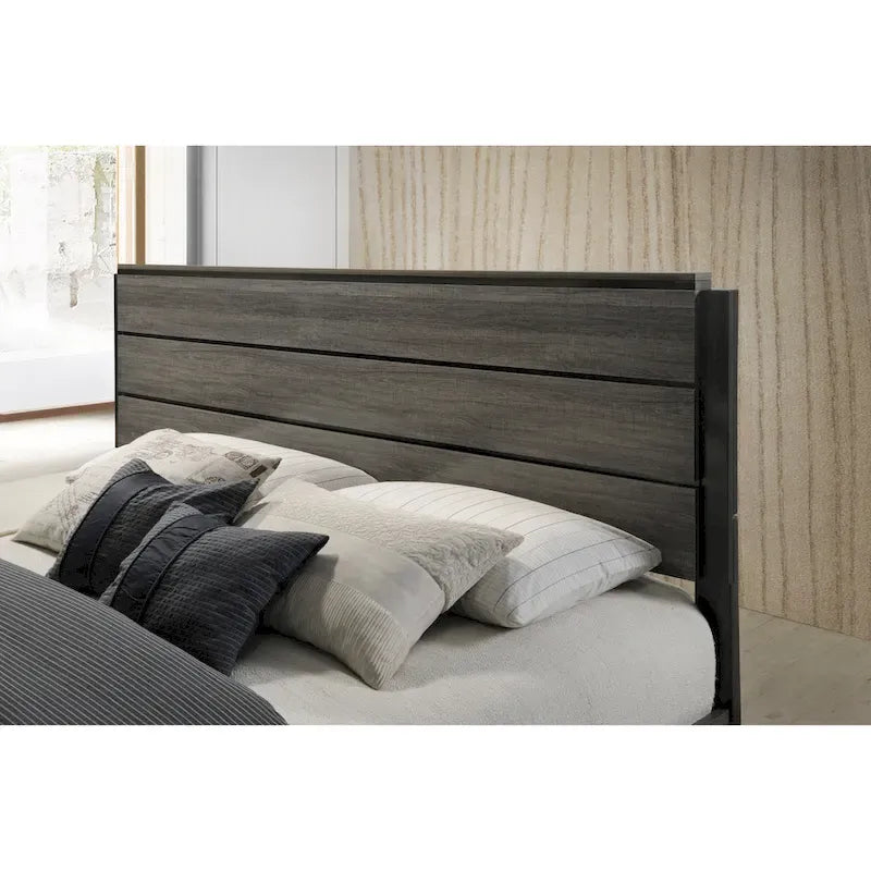 Grey Wood Queen Bedroom Set - 5 Piece