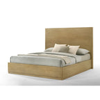 Natural Oak Bed with Rectangular Headboard - Queen/King