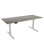 Adjustable Height Standing Desk - Espresso/White/Gray - Single User