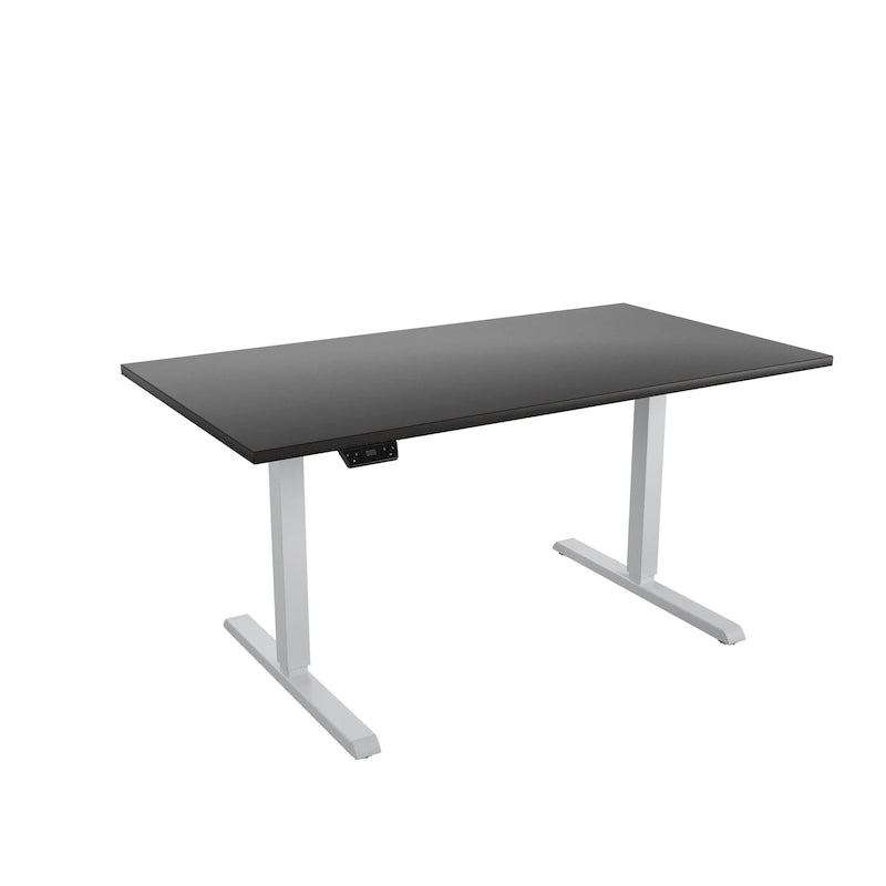 Adjustable Height Standing Desk - Espresso/White/Gray - Single User