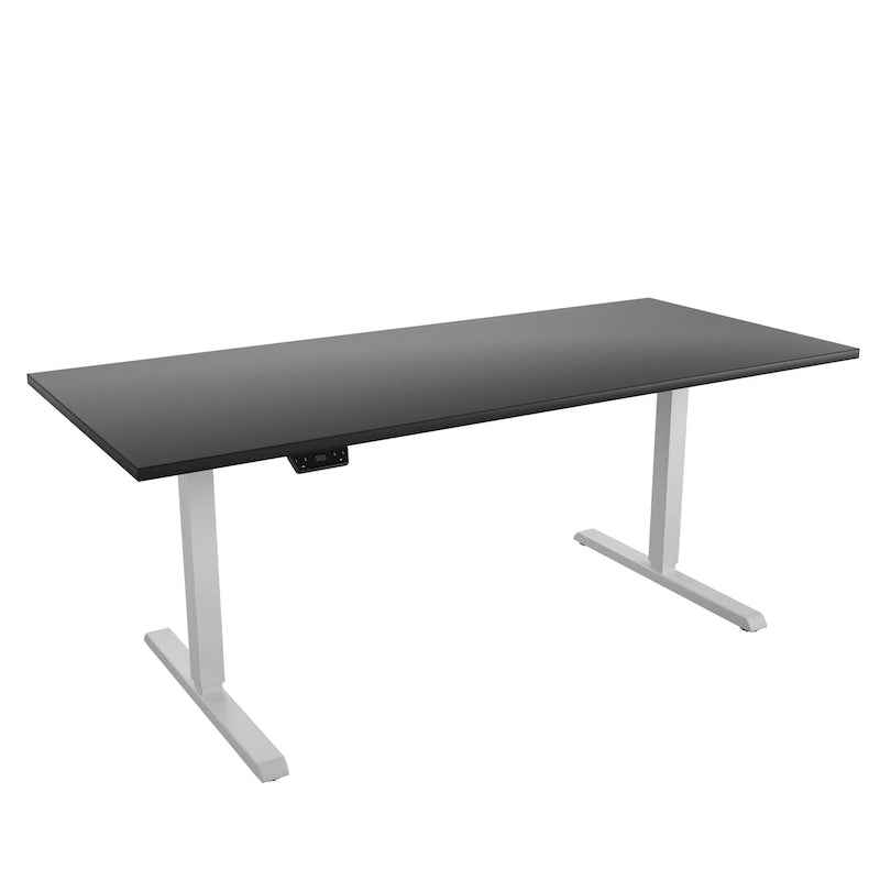Adjustable Height Standing Desk - Espresso/White/Gray - Single User
