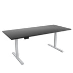 Adjustable Height Standing Desk - Espresso/White/Gray - Single User