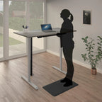 Adjustable Height Standing Desk - Espresso/White/Gray - Single User