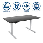 Adjustable Height Standing Desk - Espresso/White/Gray - Single User