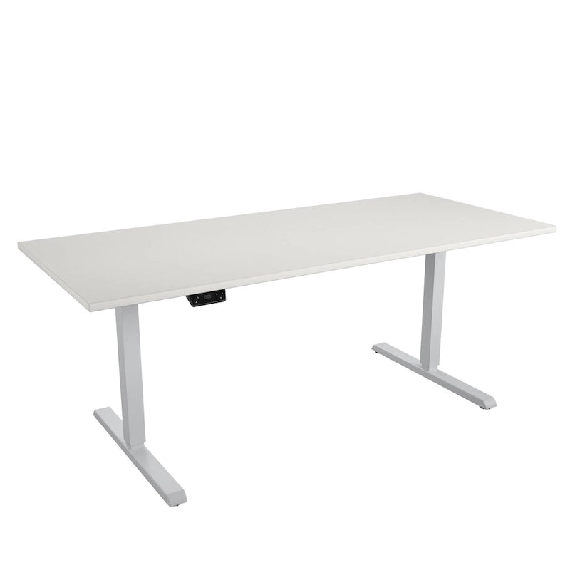 Adjustable Height Standing Desk - Espresso/White/Gray - Single User