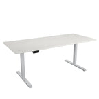 Adjustable Height Standing Desk - Espresso/White/Gray - Single User