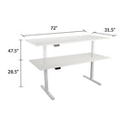 Adjustable Height Standing Desk - Espresso/White/Gray - Single User