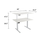 Adjustable Height Standing Desk - Espresso/White/Gray - Single User