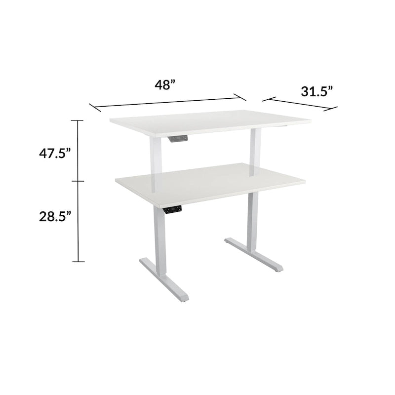 Adjustable Height Standing Desk - Espresso/White/Gray - Single User