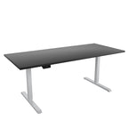 Adjustable Height Standing Desk - Espresso/White/Gray - Single User