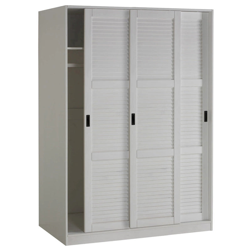 Solid Wood Wardrobe Armoire with Sliding Doors - Multiple Configurations