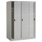 Solid Wood Wardrobe Armoire with Sliding Doors - Multiple Configurations