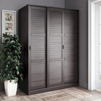 Solid Wood Wardrobe Armoire with Sliding Doors - Multiple Configurations