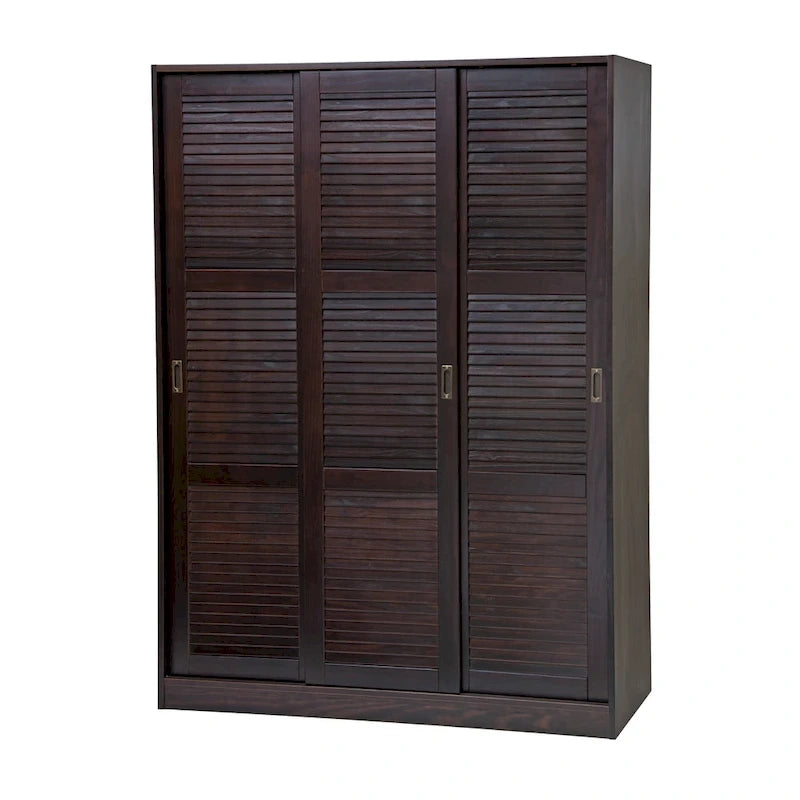 Solid Wood Wardrobe Armoire with Sliding Doors - Multiple Configurations