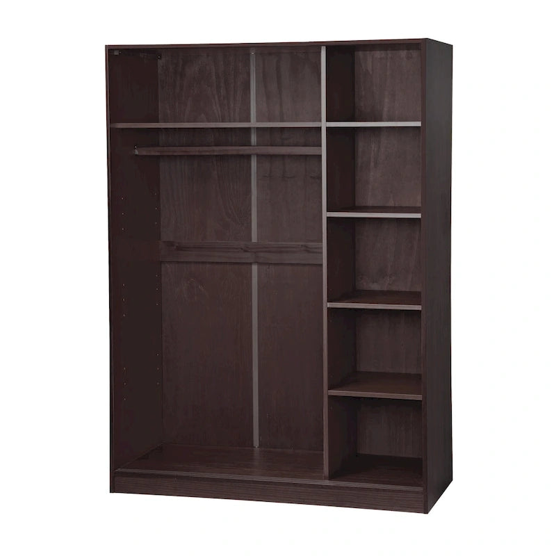 Solid Wood Wardrobe Armoire with Sliding Doors - Multiple Configurations
