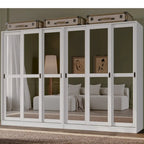 Solid Wood Wardrobe Armoire with Sliding Doors - Multiple Configurations