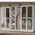 Solid Wood Wardrobe Armoire with Sliding Doors - Multiple Configurations