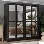 Solid Wood Wardrobe Armoire with Sliding Doors - Multiple Configurations