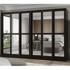 Solid Wood Wardrobe Armoire with Sliding Doors - Multiple Configurations