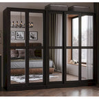 Solid Wood Wardrobe Armoire with Sliding Doors - Multiple Configurations
