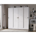 Solid Wood Wardrobe Armoire with Sliding Doors - Multiple Configurations